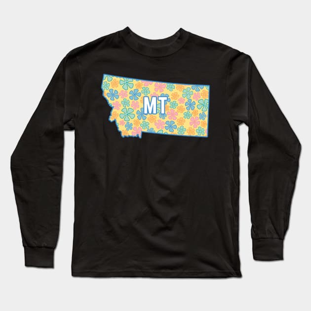 Floral Montana MT Long Sleeve T-Shirt by LiquidLine